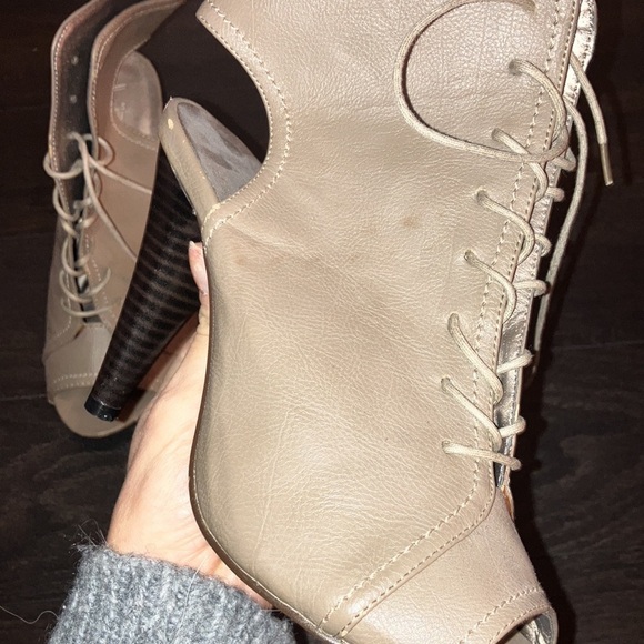 New and never left the house pleather laced sandals​ - Picture 6 of 7